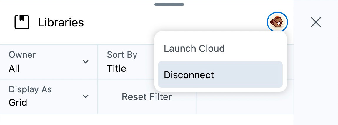 Disconnect from Cloud