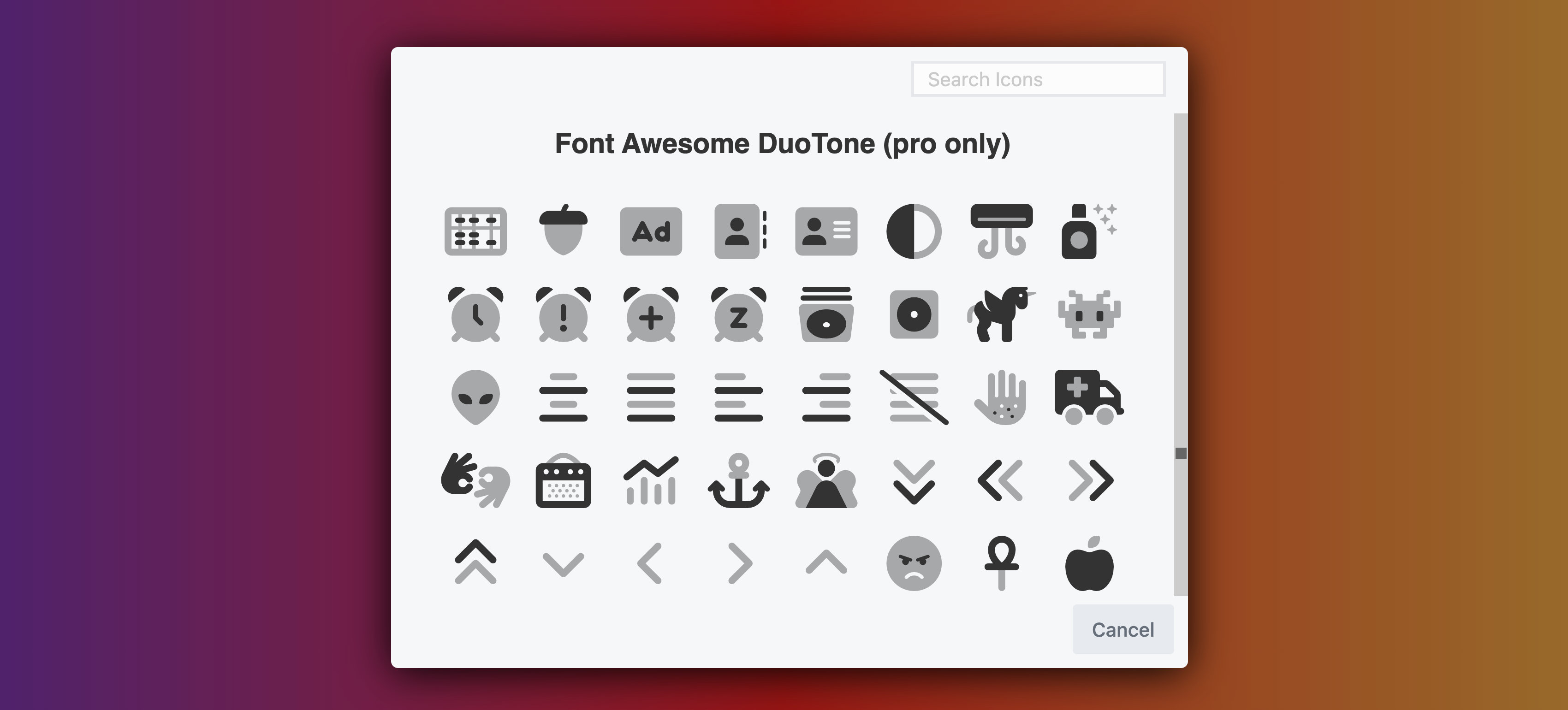 Enable Font Awesome Pro icons