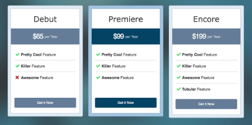 Pricing table with thicker &quot;legacy&quot; borders