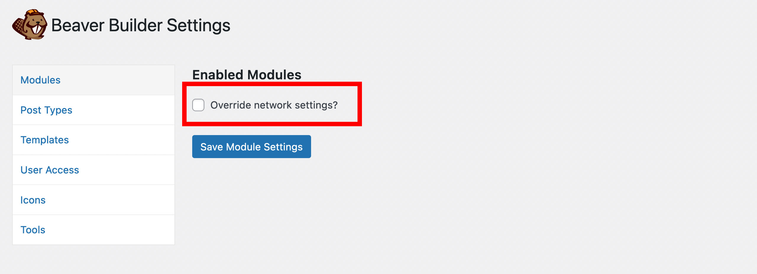 Override network settings on a site-by-site basis