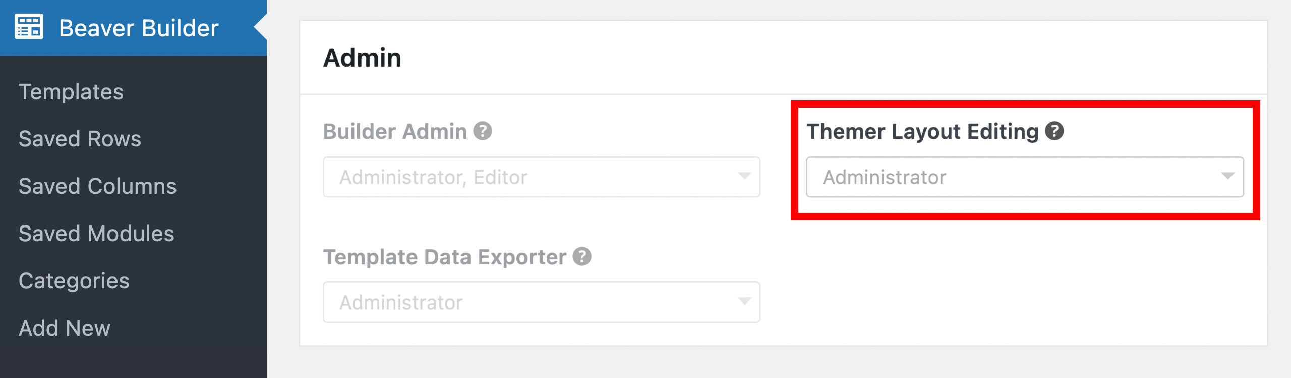 Themer Layout Editing restriction