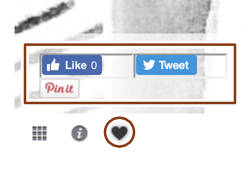 When Social button is clicked, social icons displays in an overlay